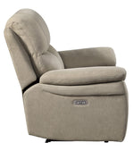 Longvale Tan Polished Microfiber Power Recliner