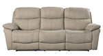 Longvale Tan Polished Microfiber Power Recliner Sofa