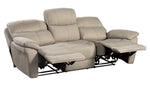 Longvale Tan Polished Microfiber Power Recliner Sofa