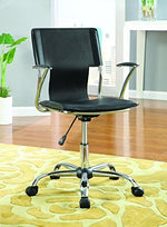 Lunete Black Leatherette Upholstered Office Chair