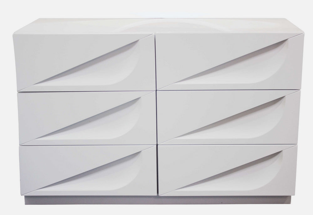 Madrid Off-White Wood 6-Drawer Dresser