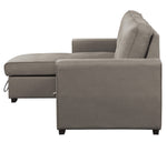 Magnus 2-Pc Taupe Reversible Sectional w/Pull-out Bed