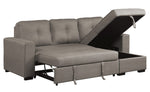 Magnus 2-Pc Taupe Reversible Sectional w/Pull-out Bed