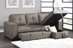 Magnus 2-Pc Taupe Reversible Sectional w/Pull-out Bed