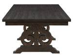 Maisha Rustic Walnut Finish Wood Rectangular Dining Table