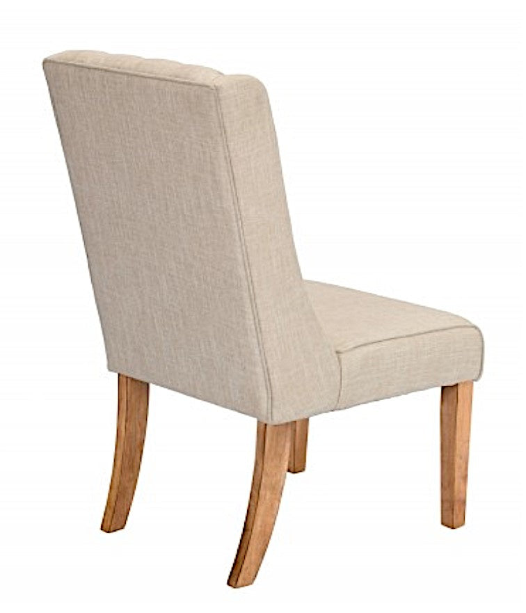 Marla 2 Beige Linen/Wood Side Chairs