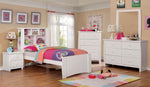 Marlee White Twin Bed with Bookcase Headboard