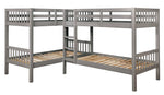 Marquette Gray Wood Quadruple Twin Bunk Bed