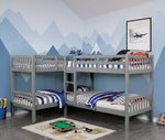 Marquette Gray Wood Quadruple Twin Bunk Bed