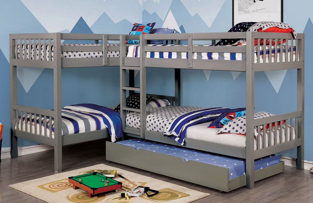 Marquette Twin Quadruple Bunk Bed with Trundle