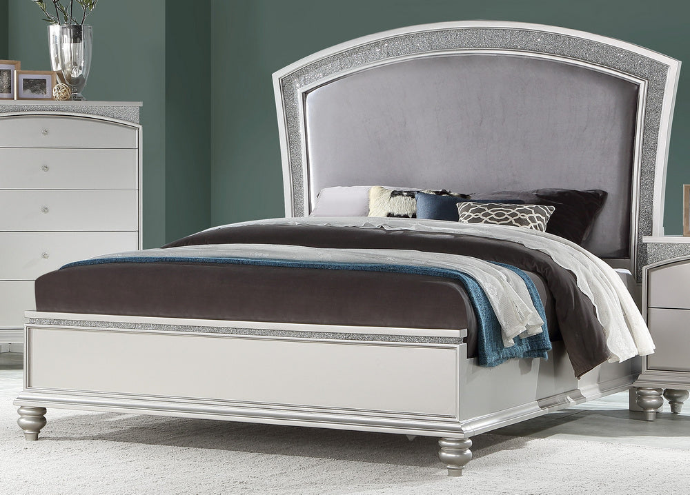 Maverick Platinum Wood King Bed (Oversized)