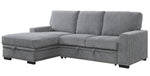 Morelia 2-Pc Dark Gray LAF Sectional with Pull-out Bed