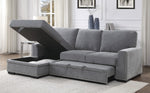 Morelia 2-Pc Dark Gray LAF Sectional with Pull-out Bed