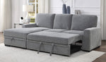 Morelia 2-Pc Dark Gray LAF Sectional with Pull-out Bed