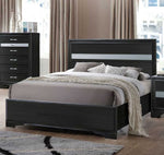 Naima Black Acrylic/Wood Full Bed