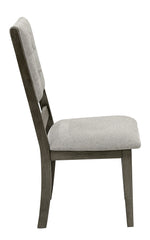 Nisky 2 Gray Fabric/Wood Side Chairs