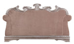 Northville Tan Velvet/Antique Silver Wood Loveseat