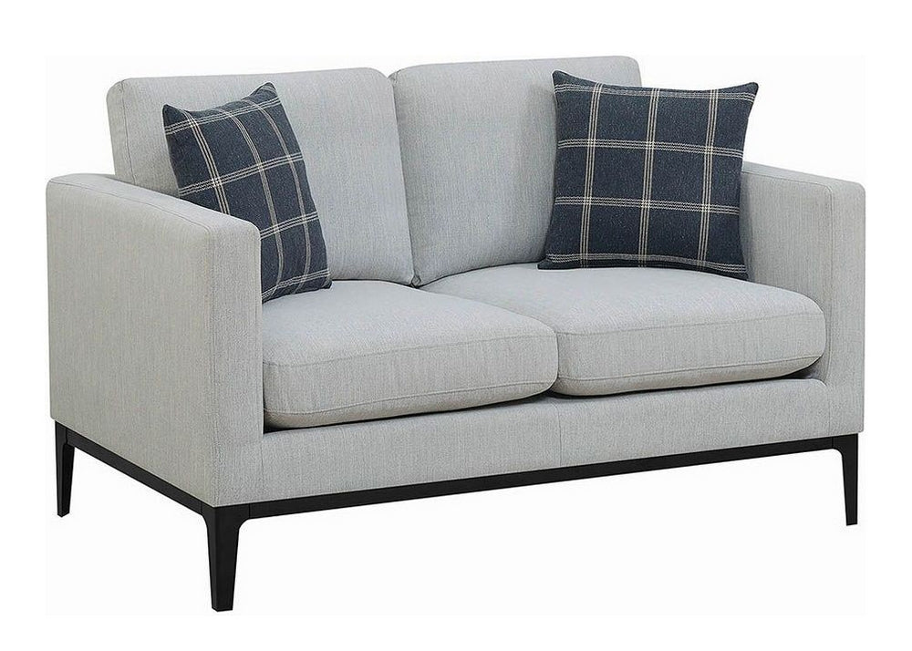 Apperson Light Grey Woven Texture Loveseat