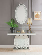 Nysa Mirrored Console Table with Faux Crystal Inlay