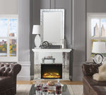 Nysa Mirrored Console Table with Fireplace