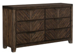 Parnell Rustic Cherry Wood 6-Drawer Dresser