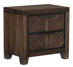 Parnell Rustic Cherry Wood 2-Drawer Nightstand