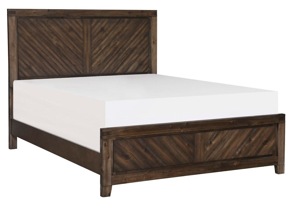 Parnell Rustic Cherry Wood Queen Bed
