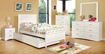 Prismo White Twin Bed with Trundle