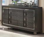 Sawyer Metallic Gray Wood Dresser