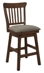 Schleiger 2 Brown Fabric Counter Height Chairs