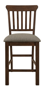 Schleiger 2 Brown Fabric/Wood Counter Height Chairs