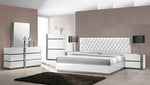 Seville White Wood King Bed