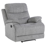 Sherbrook Gray Chenille Fabric Manual Recliner