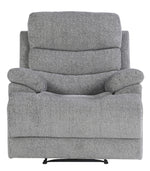 Sherbrook Gray Chenille Fabric Manual Recliner