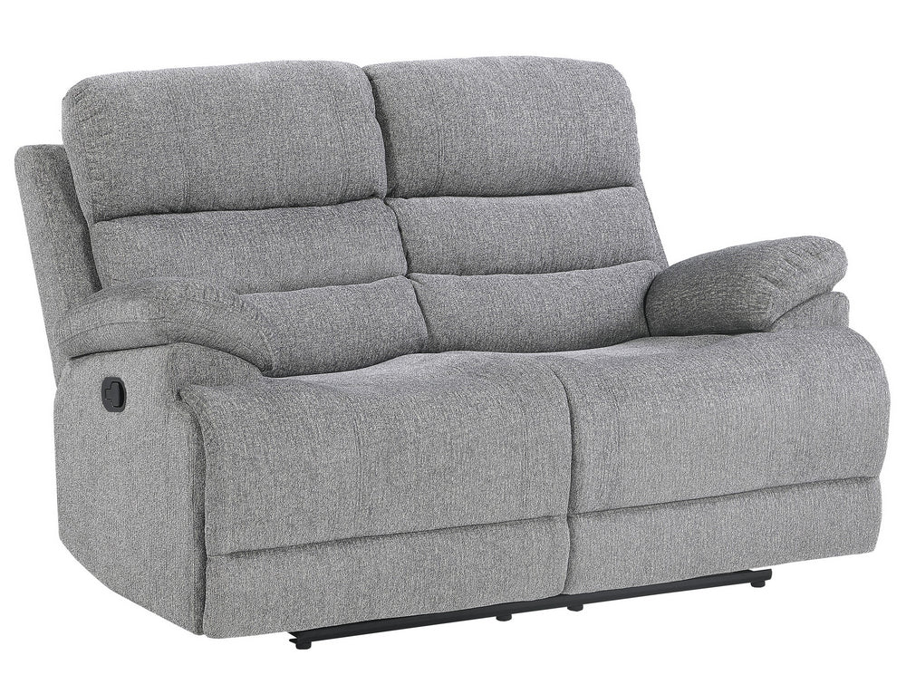 Sherbrook Gray Chenille Fabric Manual Recliner Loveseat