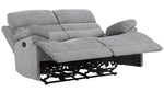 Sherbrook Gray Chenille Fabric Manual Recliner Loveseat