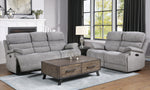 Sherbrook Gray Chenille Fabric Manual Recliner Loveseat