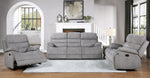 Sherbrook Gray Chenille Fabric Manual Recliner Sofa