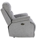 Sherbrook Gray Chenille Fabric Power Recliner