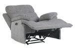 Sherbrook Gray Chenille Fabric Power Recliner