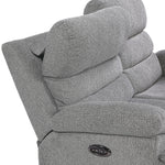 Sherbrook Gray Chenille Fabric Power Recliner Loveseat