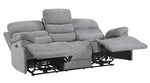 Sherbrook Gray Chenille Fabric Power Recliner Sofa