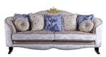 Sheridan Cream Fabric 2-Seat Sofa with Accent Pillows (Oversized)