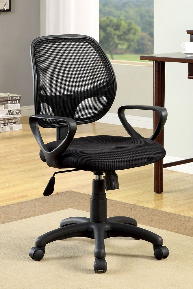 Sherman Black Mesh Fabric/Metal Office Chair