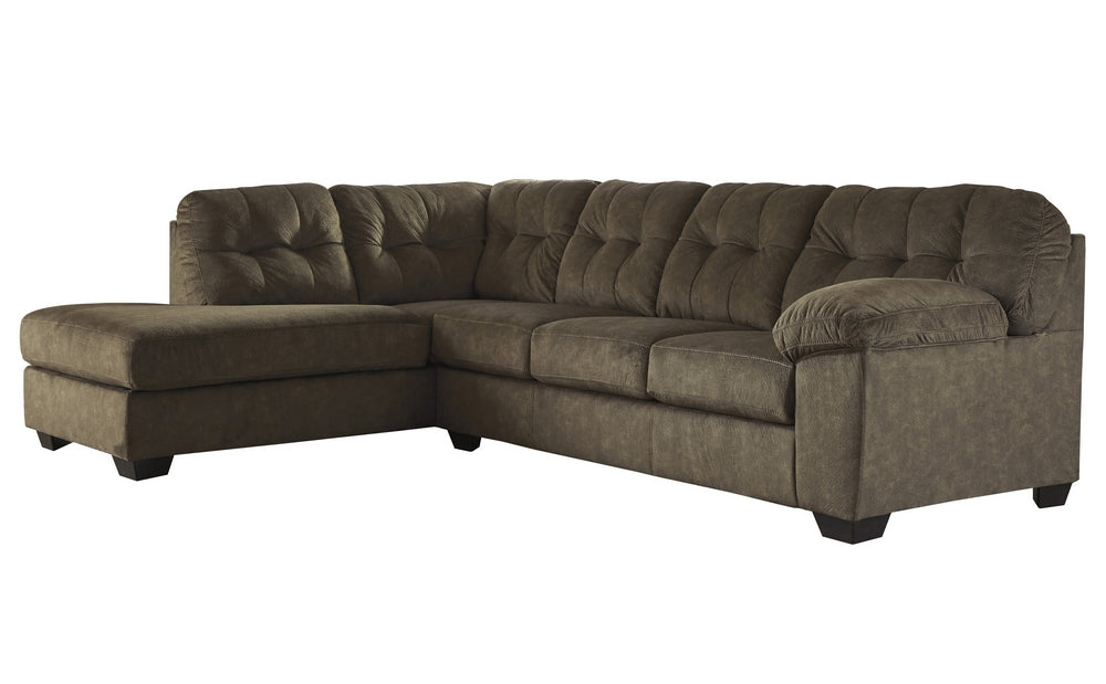 Accrington 2-Pc Earth Fabric LAF Sectional Sofa