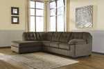 Accrington 2-Pc Earth Fabric LAF Sectional Sofa