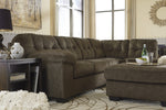 Accrington 2-Pc Earth Fabric RAF Sectional Sofa