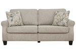 Alessio Beige Fabric 2-Seat Sofa