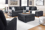 Altari Slate Chenille RAF Sectional with Sleeper (Oversized)