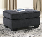 Altari Slate Chenille Ottoman